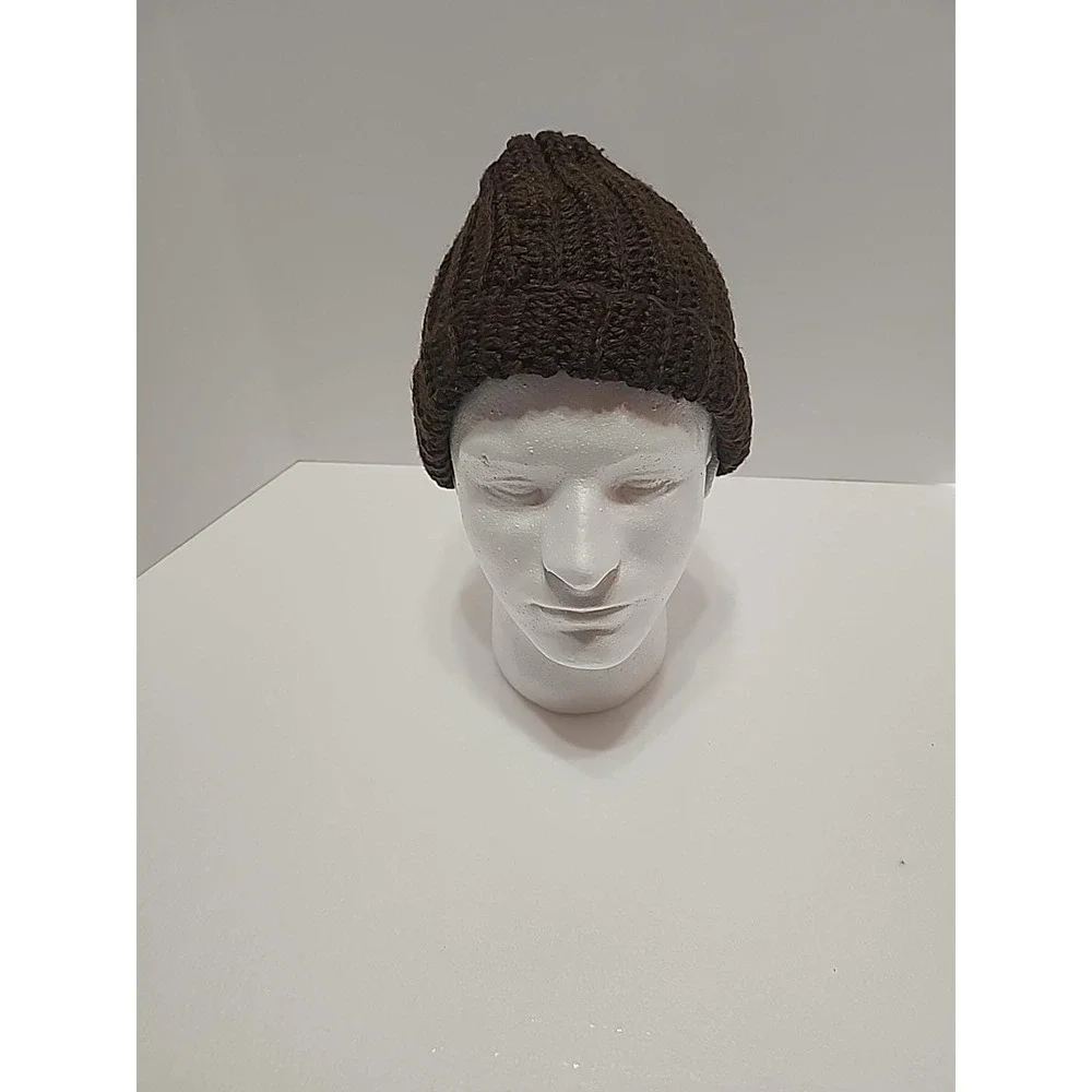Homemade Crocheted boy's hat brown made in the USA 20inch‎ Hat